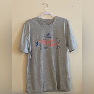 Adidas 2024 Boston Marathon Graphic Print T-Shirt - Gray Men’s M